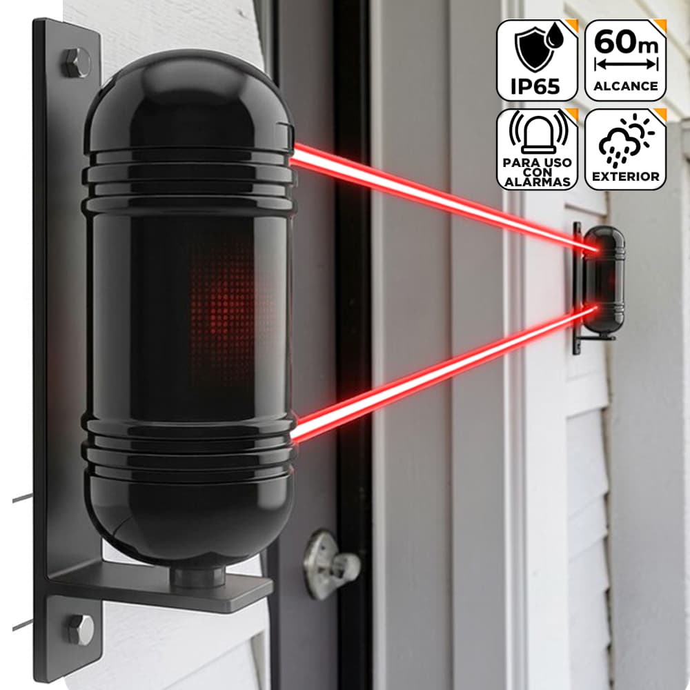 Barrera Infrarroja Exterior Gadnic Detector Seguridad Sensor Doble Haz