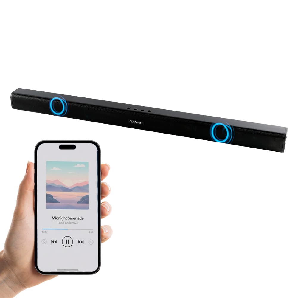 Barra de Sonido Gadnic BT Para Casa Escritorio Inalámbrico Conexión Múltiple 