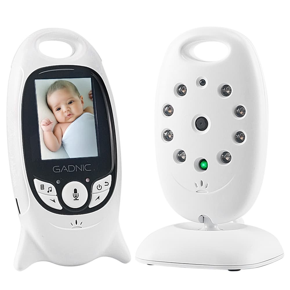 Baby Call Monitor Gadnic Audio Bidireccional Melodias Video con Visión Nocturna Sensor Temperatura Bateria 540mAh