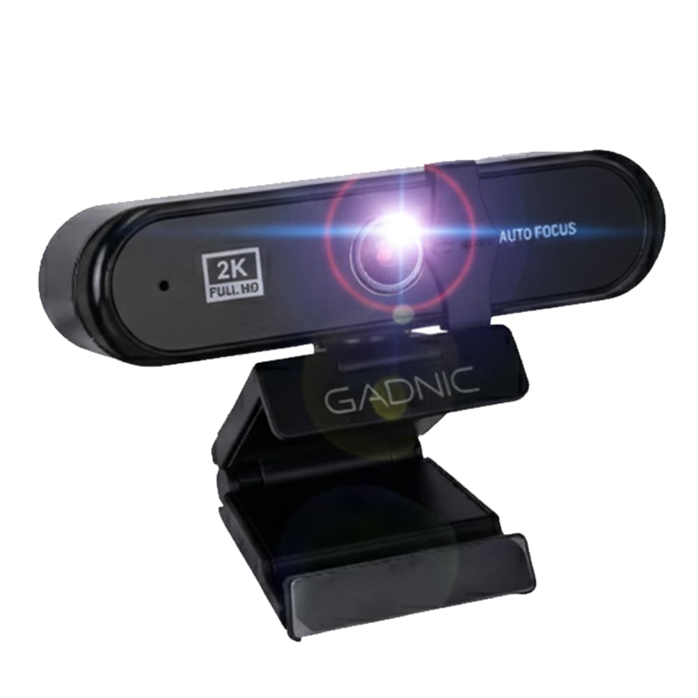  Cámara Web Gadnic Webcam PC 2K Con Enfoque Automático Micrófono USB