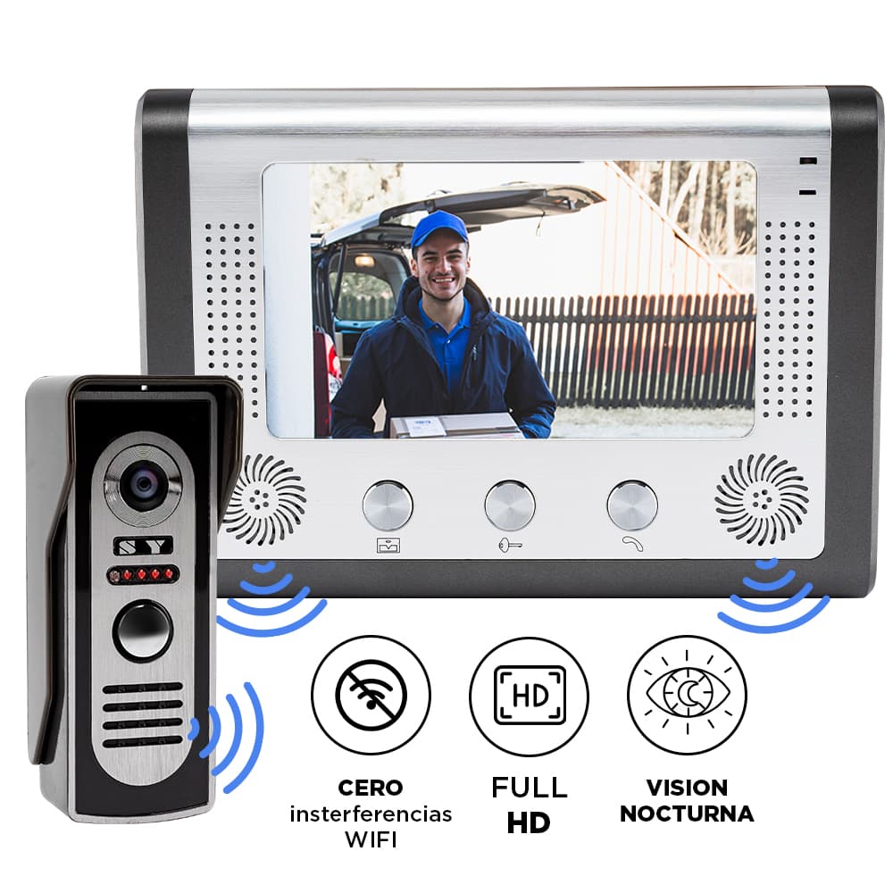 Portero Visor Eléctrico Timbre Gadnic Pantalla LCD Con Cámara