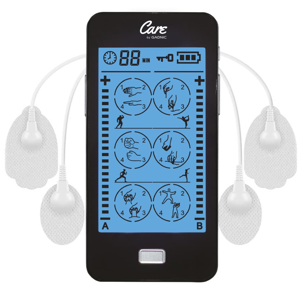Electroestimulador Muscular Portatíl Gadnic Dos Canales Recargable 