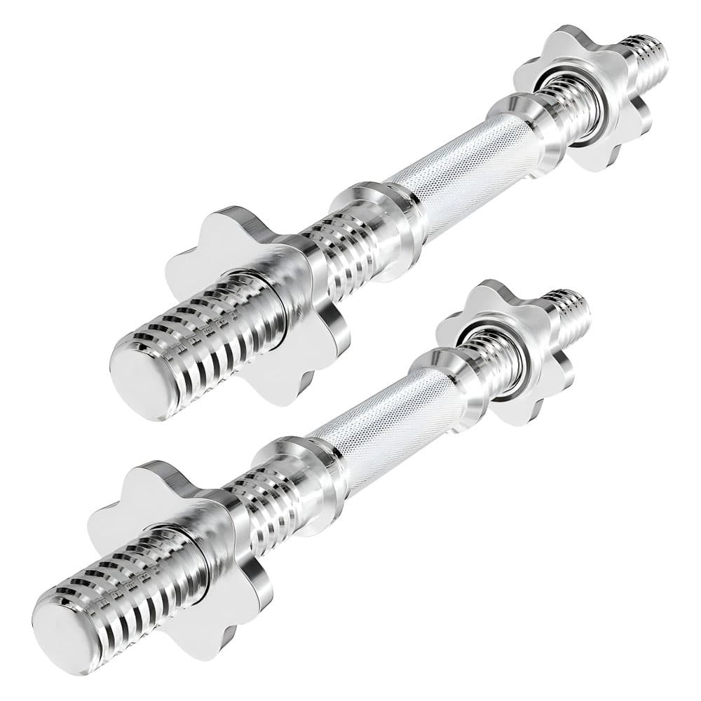 Mancuernas Para Discos Pesas Gadnic Cromadas Macizas Kit Rosca 30mm