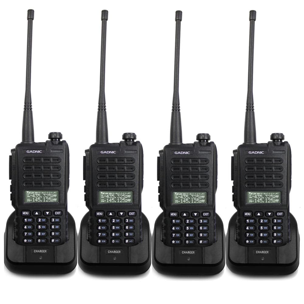 Handy Gadnic WK88 Kit x4 Bi-Banda 10w 128CH Hasta 12km + 8 Baterías y 4 Manos Libres