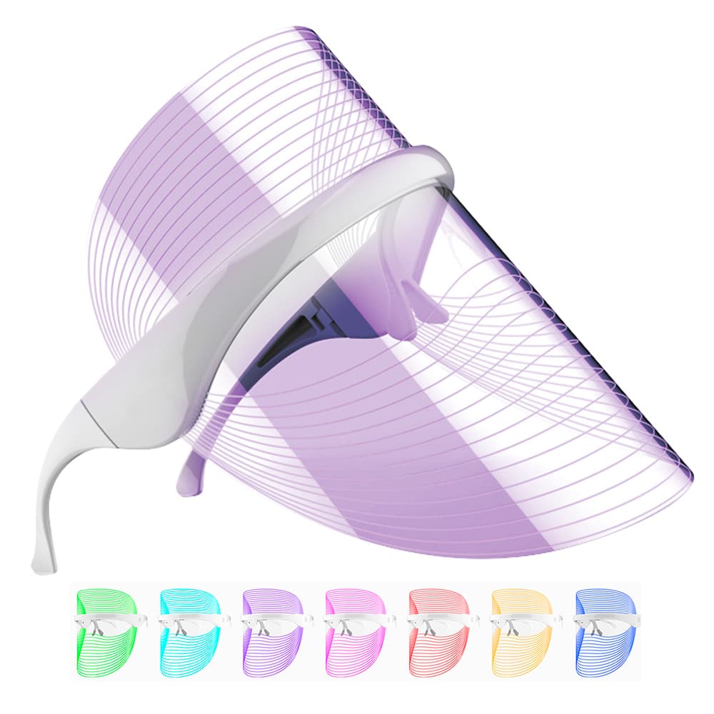 Máscara Led Facial Gadnic 7 Colores Fototerapia Antiage Rosácea Acné