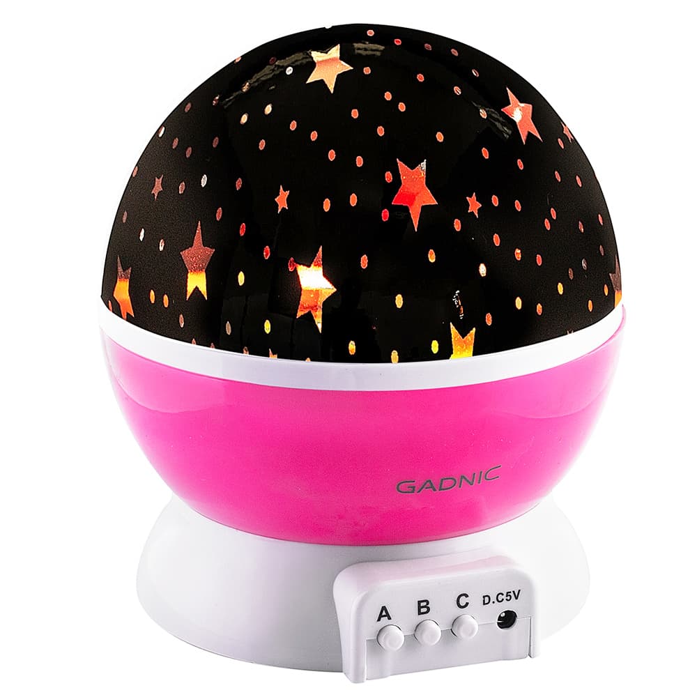 Velador Gadnic Star3 Proyector de Estrellas Led Giratorio 3 RGB  Luz Cálida 8 Modos