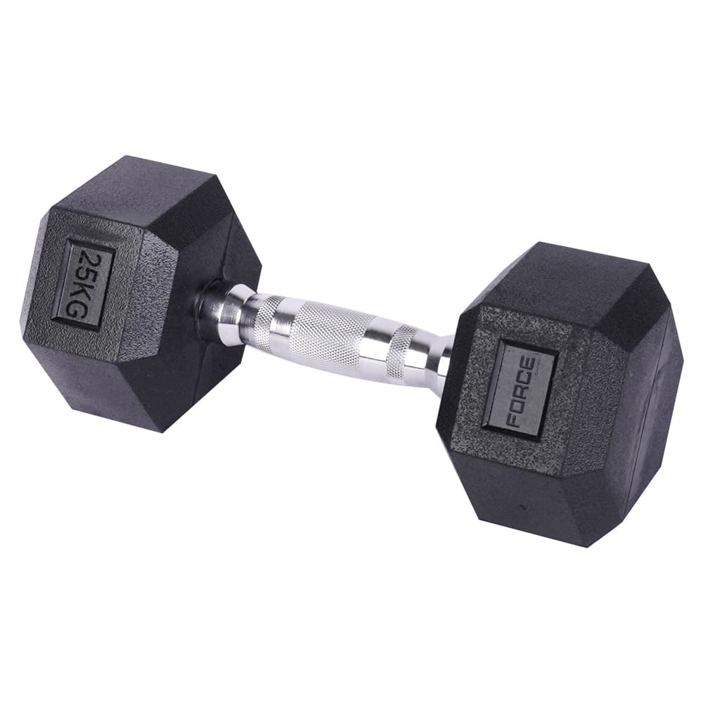 Mancuerna Hexagonal Force By Gadnic 25 Kg Agarre Seguro 
