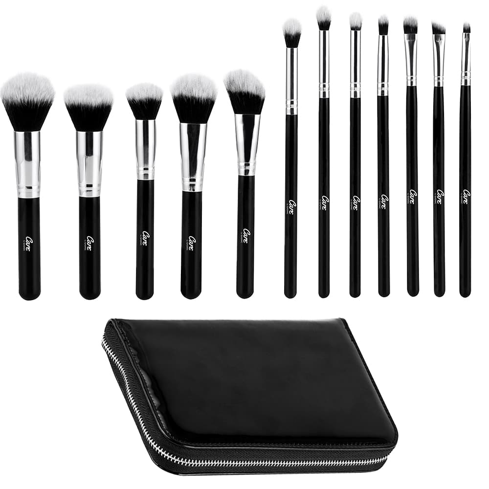 Set X 12 Brochas Care By Gadnic Maquillaje Cosmetica + Estuche