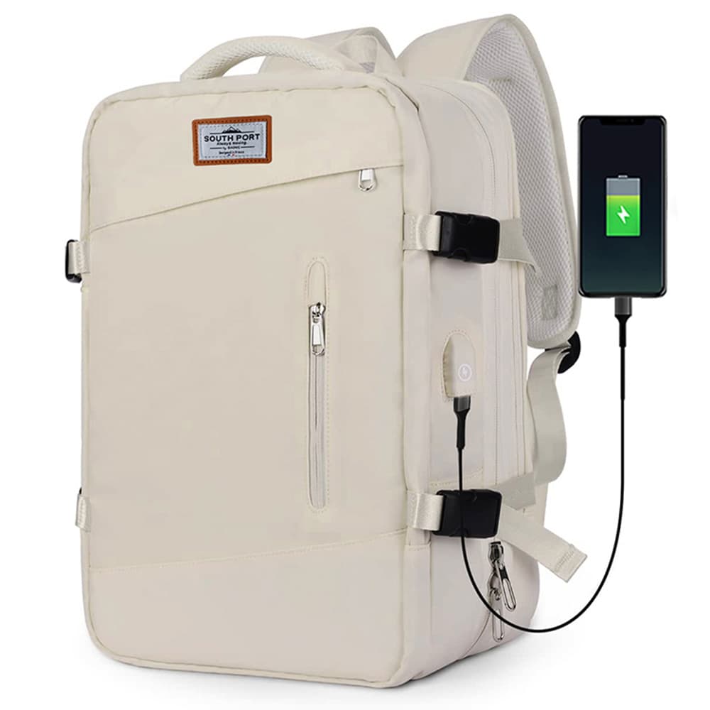 Mochila de Viaje South Port MCH228 Expansible Para Equipaje Con Puerto USB Impermeable