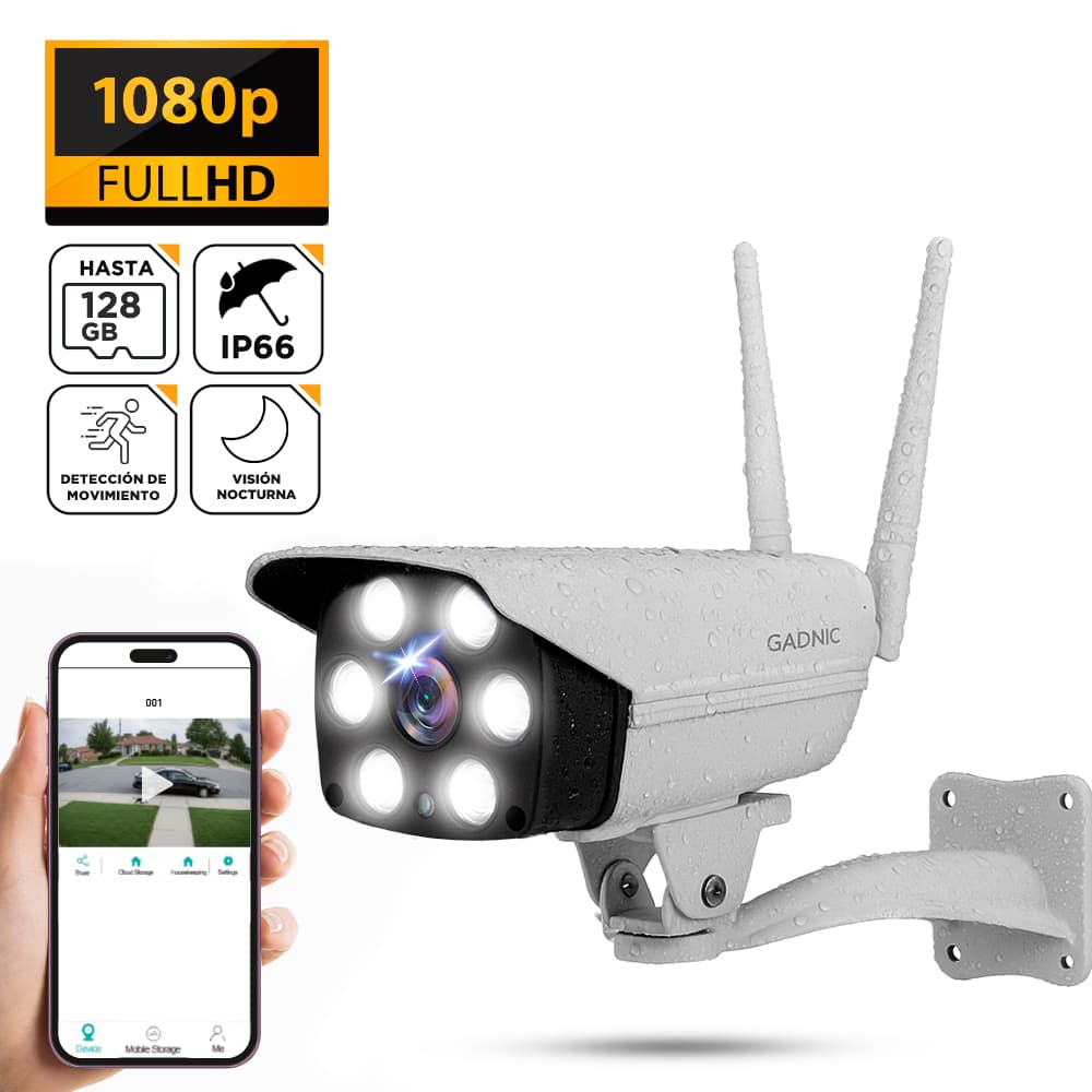 Camara De Seguridad Gadnic CM200W IP WIFI Exteriores HD 1080P  Usado