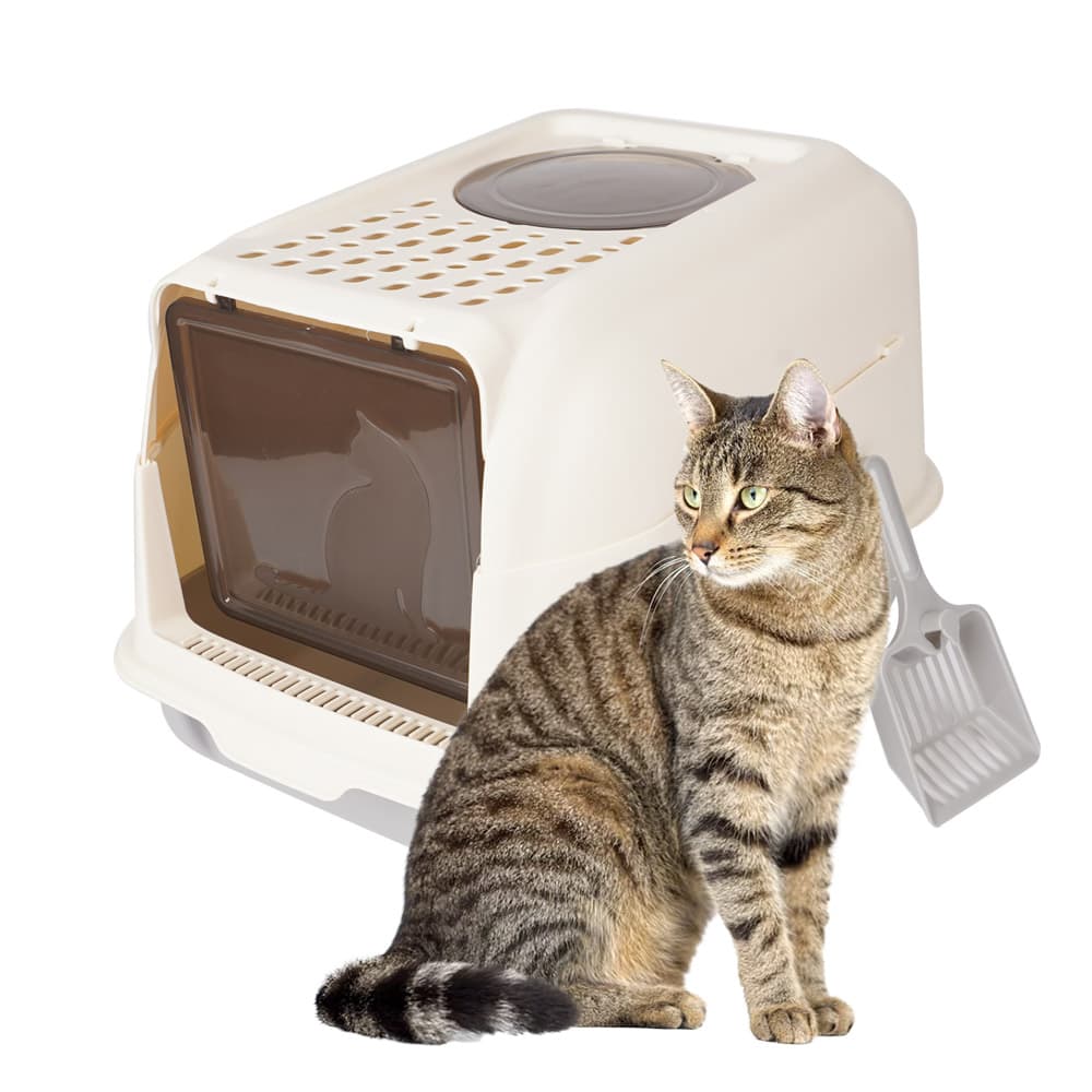  Arenero Cerrado Para Gatos Gadnic PEPT02 Litera Bandeja Anti Olor Con Pala Ventilación Usado