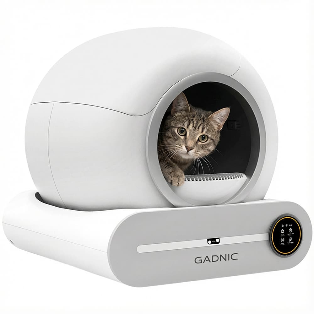 Arenero Autolimpiante Para Gatos Gadnic 65 Lts Litera Sin Olor Con Desodorizante Integrado Sensores De Movimiento Antiatrapamiento
