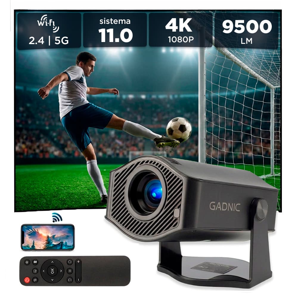 Proyector Gadnic Conexión Inalámbrica Portatil  9500lm HM-400 Pro