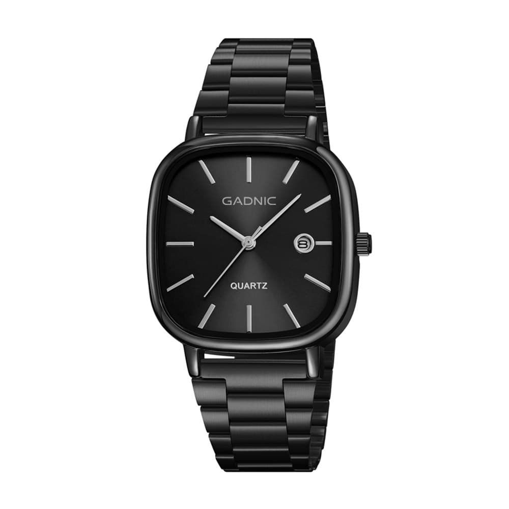 Reloj Analógico Gadnic Pulsera Malla Correa Acero Inoxidable Calendario Integrado