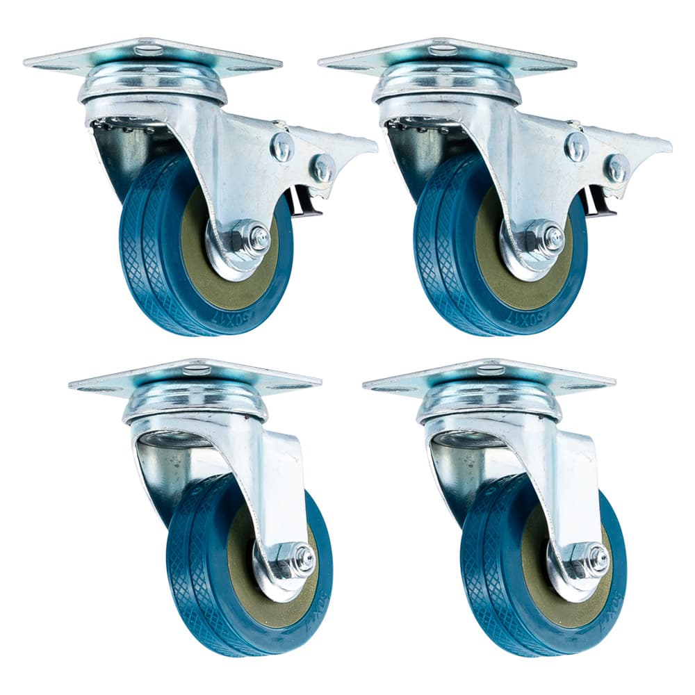 4 Ruedas Para Muebles Gadnic Giratorias con Freno 50mm