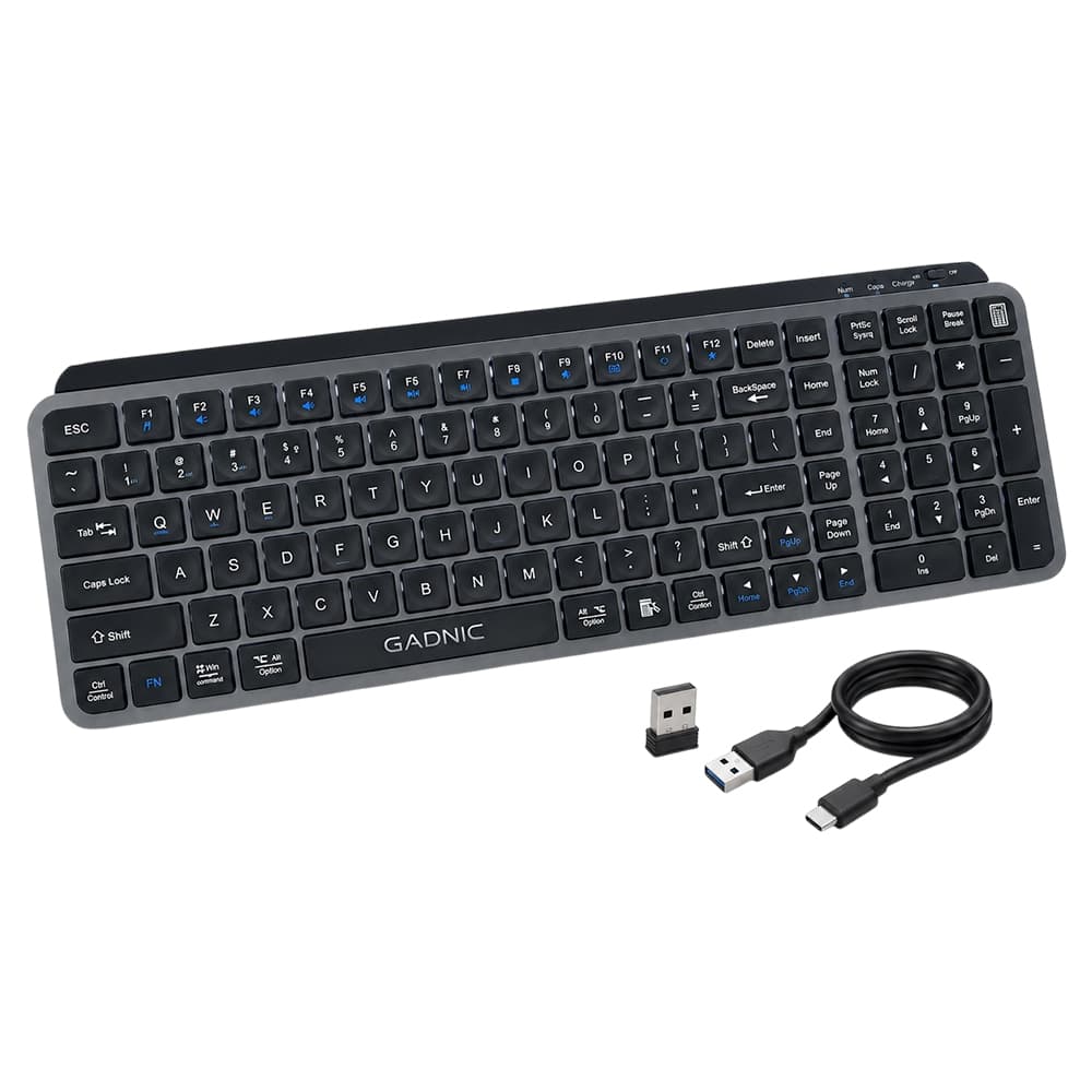 Teclado Inalámbrico Gadnic BT Dual Mode USB Recargable  24G