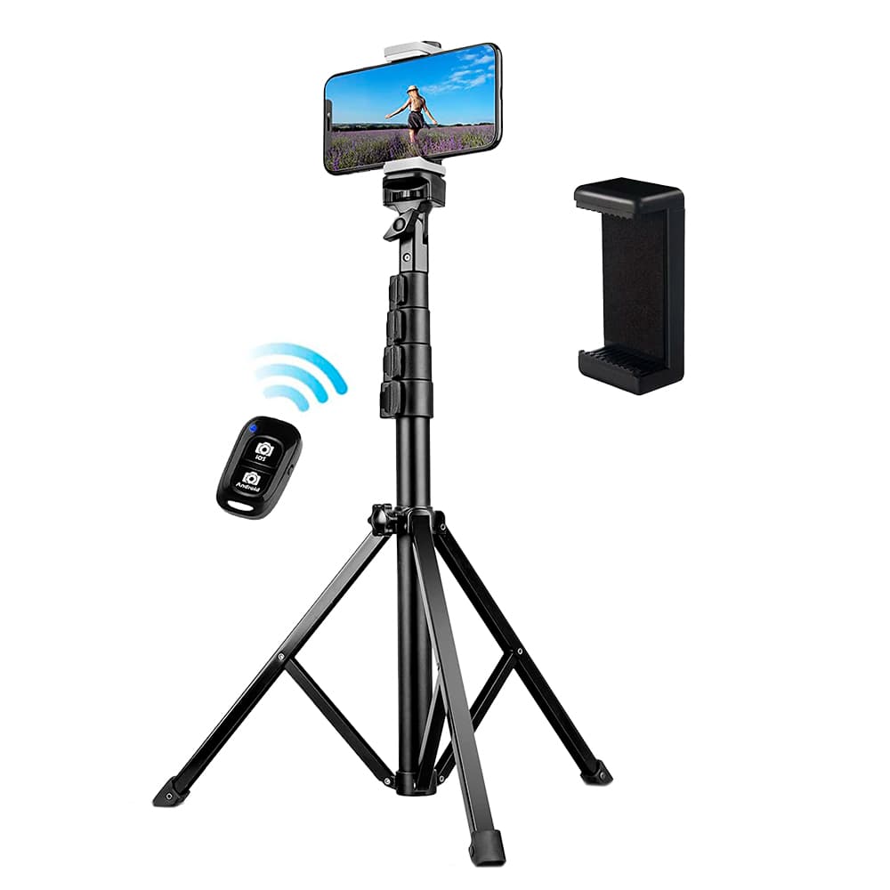 Trípode Extensible Gadnic Con Control Remoto BT Y Soporte Celular
