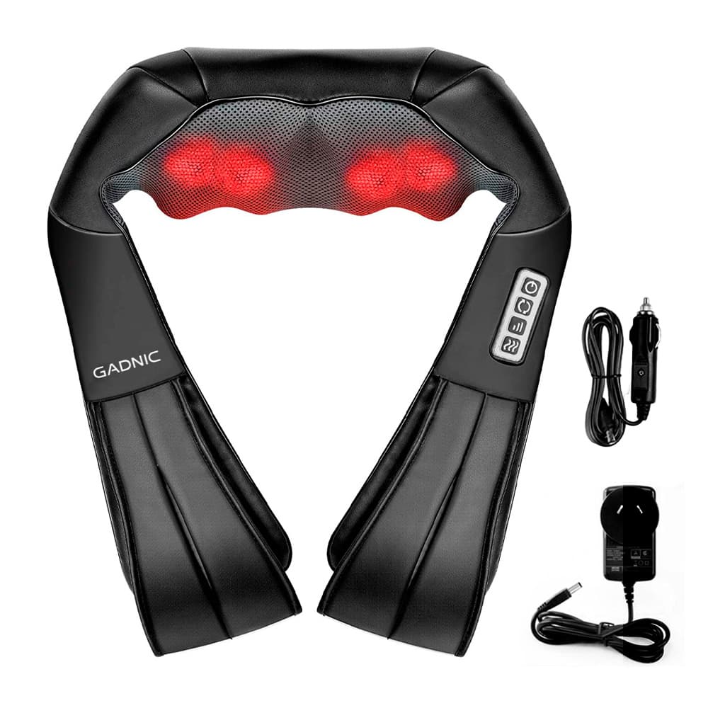 Masajeador Gadnic Ombu Cervical y Lumbar 8 Nodos Shiatsu Terapia de Calor Alivio Muscular