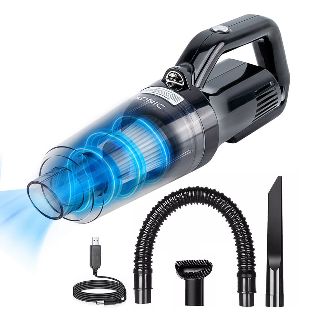 Aspiradora De Mano Gadnic 120W 9000Pa Inalambrica Bateria 2000mAh Filtro HEPA Carga USB Bajo Ruido Auto Hogar 