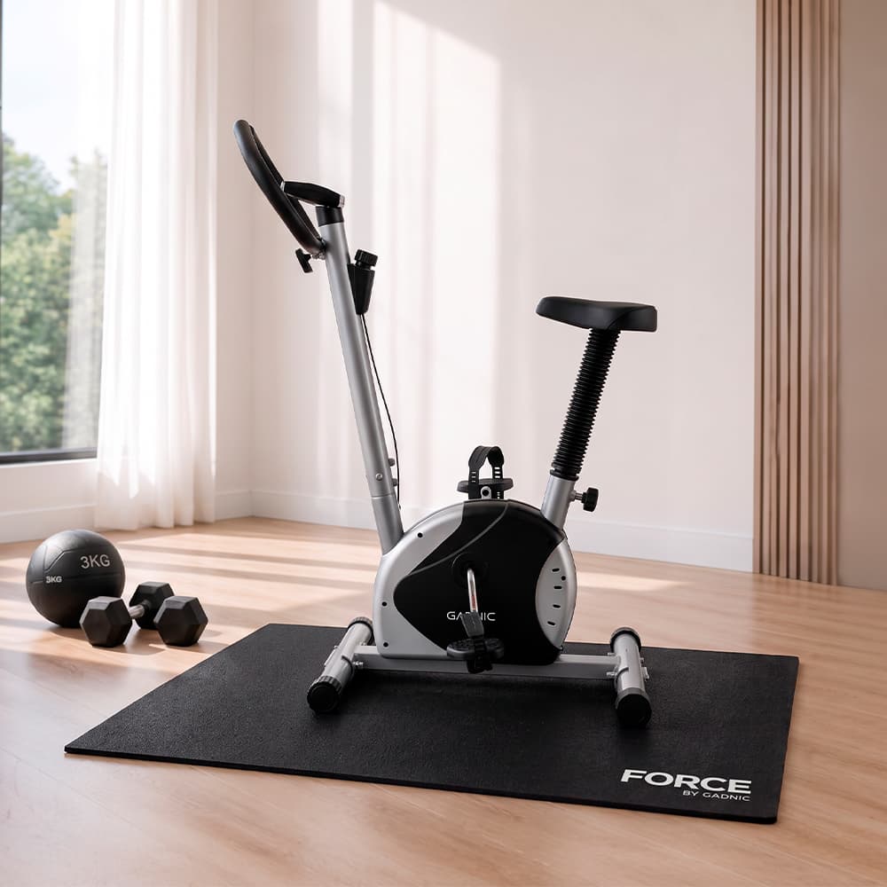 Bicicleta Fija Gadnic Soporta Hasta 80 Kg Display LCD Asiento Deportivo Rígido Para Espacios Reducidos Hasta 1.70 Mts