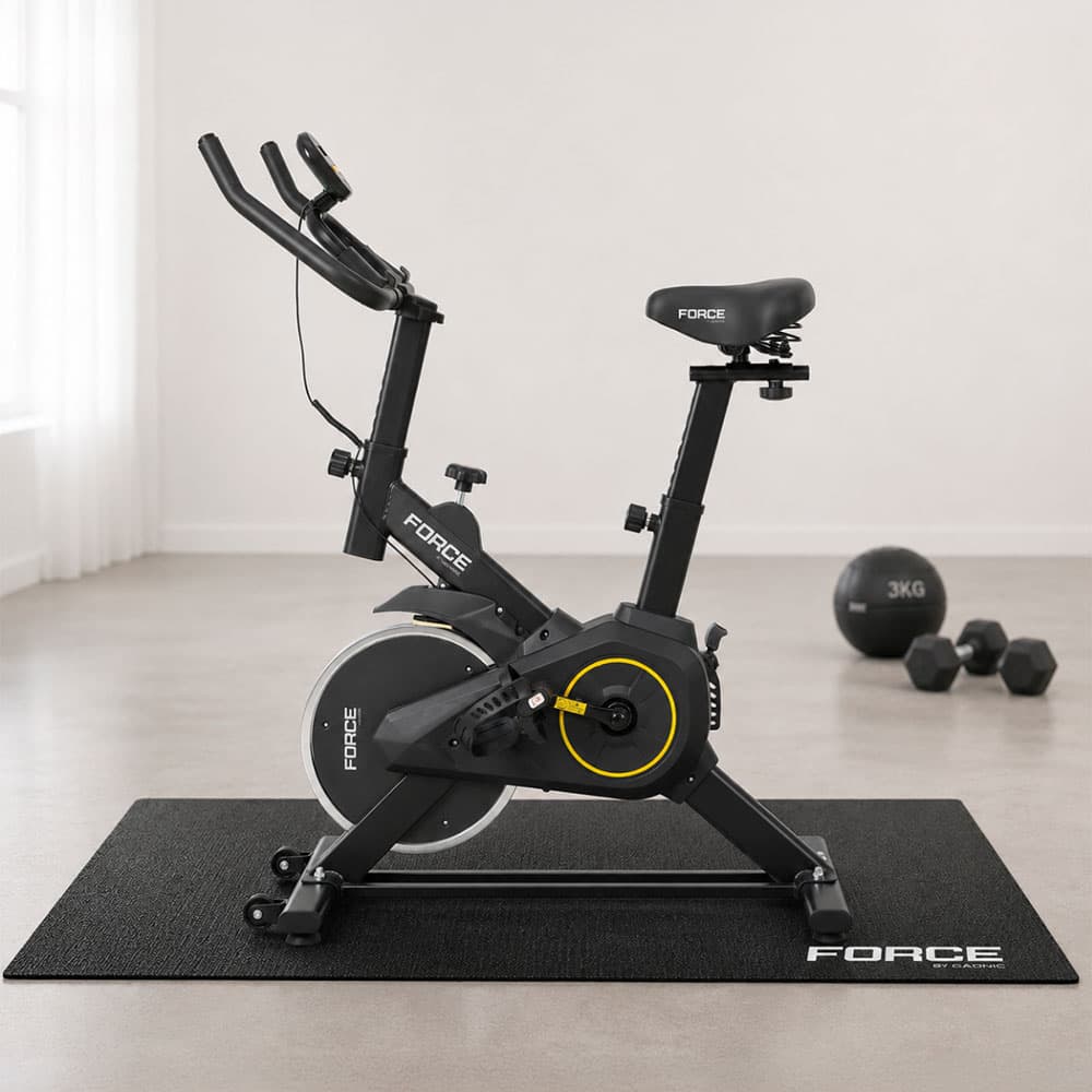 Bicicleta Fija De Spinning Force By Gadnic Disco De Inercia 4 Kg Display LCD Pedales Antideslizantes