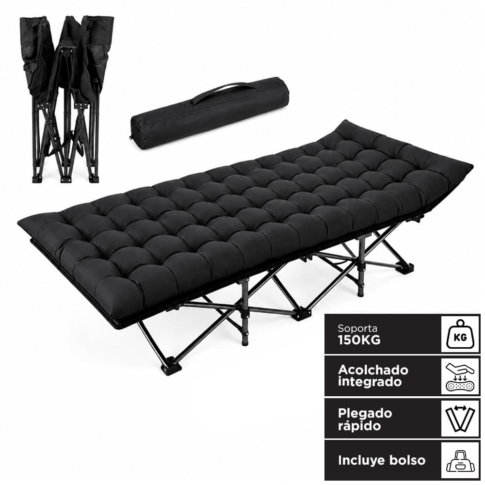 Catre Plegable SouthPort By Gadnic Acolchado Camping Portátil 150kg