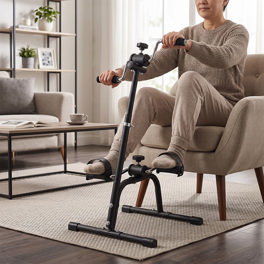 Bicicleta Fija Gadnic Resistencia Ajustable Piernas y Brazos Rehabilitación y Cardio