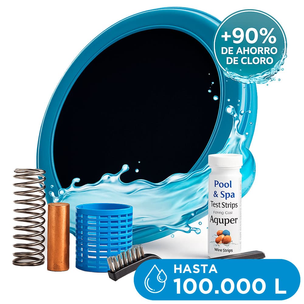 Ionizador Solar Gadnic Para Piletas Anti Sarro Y Bacterias 100000 Litros 6V Anodo De Cobre Acero Inoxidable 